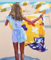 Howard Behrens Figural Painting, Beach Theme - Sold for $5,525 on 05-25-2019 (Lot 210).jpg